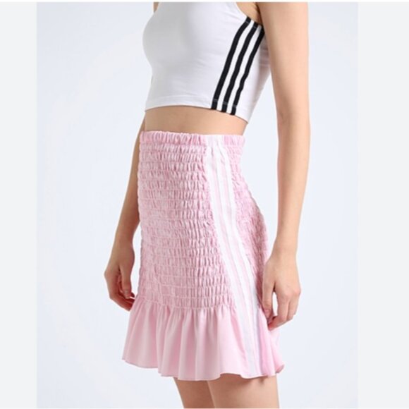 Brand New Adidas Smocked Pink Mini Skirt - Picture 5 of 16
